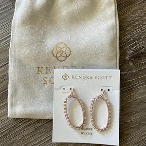 NWT Kendra Scott Elle Open Frame Rose Gold Earrings